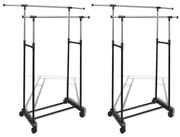 Appendiabiti Regolabili 2 Pz Con 2 Aste Per Abiti /