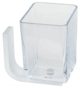Porta spazzolini Materia in pvc bianco