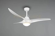 Alesund ventilatore da soffitto con plafoniera led bianco opaco con...