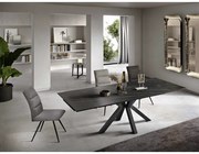Tavolo cucina allungabile 240 cm piano grčs rporcellanato Nero JACKY