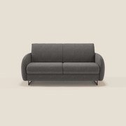 Ninfea divano letto Design Morbido con Piedini alti in Metallo e Materasso H18 cm in tessuto impermeabile T03 antracite