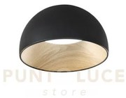 Plafoniera led coco nera 30w 3840 lm 3000 4000 6500k d.35cm effetto...