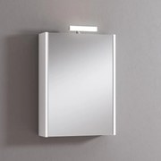 Pensile con luce Akira L 51.5 x P 15.5 x H 70 cm laccato lucido bianco