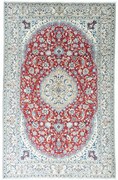Nain Tappeto persiano 210x320 Rosso (Iran) Annodato A Mano