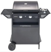 Campingaz - Barbecue a gas con ruote 2 bruciatori in acciaio e fornello laterale xpert 200 ls plus