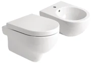 Coppia Di Sanitari Sospesi Azzurra Ceramica "Mini Nuvola" Bianco Lucido