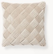 Copricuscino in velluto con motivo strutturato Sina