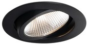 Faretto da incasso nero 9,5 cm con LED 1015 lm dimmerabile IP23 - Gaius