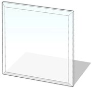 Vetro sotto il camino 800x800x8 mm quadrato