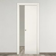 Porta interna scorrevole Mood in MDF colore bianco, L 70 x H 210 cm, apertura reversibile