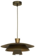 Lampadario a sospensione con filo PLATO 1xE27/15W/230V ottone/oro