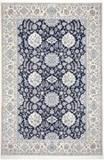 Nain Tappeto persiano 230 x 160 Blu (Iran) Annodato A Mano
