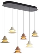 Lampada a sospensione multicolore con LED dimmerabile 6 luci Easylift - Witch