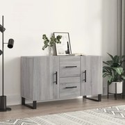 Credenza grigio sonoma 100x36x60 cm in legno multistrato