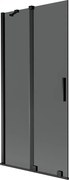 Mexen Velar paravento per vasca da bagno a 2 ante scorrevoli 95 x 150 cm, grafite, nero - 896-095-000-41-70