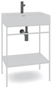 Mobile sottolavabo e lavabo Outline bianco L 60 x H 89 x P 45.5 cm