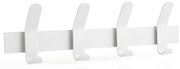 Appendiabiti da parete in metallo bianco A-Rack - Zone