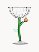 Calice champagne in vetro borosilicato fatto a mano Botanica