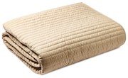 Copriletto trapuntato beige per letto matrimoniale 220x230 cm - Bianca