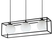 Lampadario A Sospensione Contemporaneo Lingotto Metallo Nero E14 28W Ip20