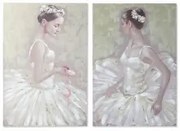 Quadro DKD Home Decor 80 x 3 x 120 cm Ballerina Classica Tradizionale (2 Unità)