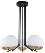Jupiter 1720 - Lampadario a sospensione SANTA 5xE14/40W/230V ottone