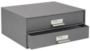 Cassetto portadocumenti grigio a 2 livelli , 33 x 22,5 cm Birger - Bigso Box of Sweden