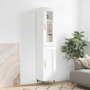 Credenza bianca 34,5x34x180 cm in legno multistrato