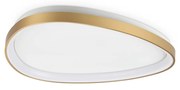 Plafoniera Contemporanea Gemini Metallo Ottone Led Integrato 27W 3000K Ip20