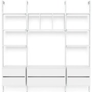 Kit cabina armadio PROJECT KIT LIVING 210X50 CM CLASSIC in alluminio 217.5 x 220 x 50 cm bianco/anodizzato