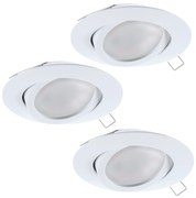 Faretto Ad Incasso Contemporaneo Tedo In Alluminio Bianco 3 Luci Gu10 4,6W