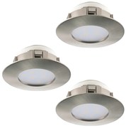 Faretto Ad Incasso Contemporaneo Pineda Policarbonato Nichel 3 Led 4,9W