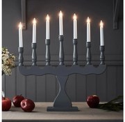 Markslöjd 705813 - Candelabro natalizio SVANEHOLM 7xE10/3W/230V pino/grigio