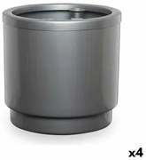 Vaso Autoirrigante Argentato polipropilene 32 x 30,5 x 32 cm (4 Unità)