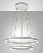 Palau lampadario a  sospensione bianca 2 rings a led 3000k - 108w -...