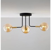 Jupiter 2037 - Lampadario a sospensione con supporto rigido BURANO 3xG9/10W/230V nero/oro/beige