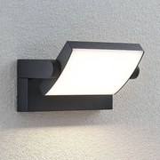 Applique da esterno Lindby LED Sherin, grigio, alluminio, IP54