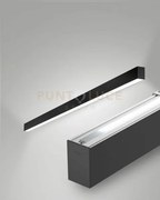 Millet profilo da parete doppia emissione nero ww opale on/off ip40...