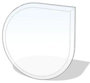 Vetro sotto il camino 1100x1100x8 mm tear