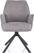Sedia Hugo Brego grigio07/nero