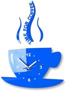 Orologio da parete È l'ora del caffè Blu