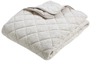 Copriletto beige con rivestimento trapuntato 240x260 cm Corded Leaves – Catherine Lansfield