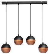 Lampadario LED a sospensione con filo MIDWAY 4xGU10/4,8W/230V nero/rame