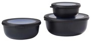 Scatole per alimenti in set da 3 Nordic black - Mepal