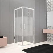 Lato per box doccia angolare scorrevole Lead dritto H 200 x L 80 cm, sp 8 mm cromo smerigliato