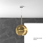 Sosp. bianco 1 luce grande oro 1155bi-sg-or