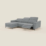 Arcos Divano con penisola - piedini alti e poggiatesta reclinabili in microfibra impermeabile T11 grigio