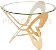 Tavolino moderno di design ninfa oro trasparente