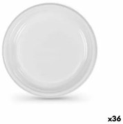 Set di piatti riutilizzabili Algon Bianco 20,5 x 20,5 x 2 cm (36 Unità)