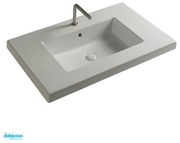 Ceramica Tecla "Mars" Lavabo In Ceramica 54X90 Bianco Lucido